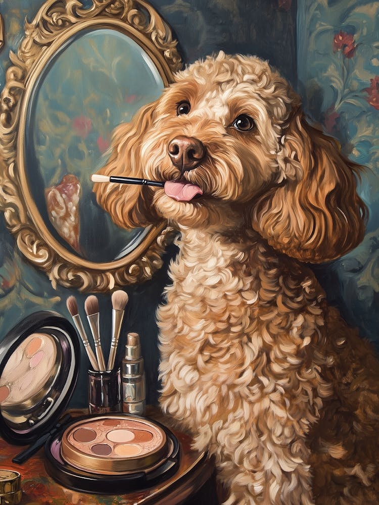Cockapoo Want Me To Help You With Your Make Up Mum?
