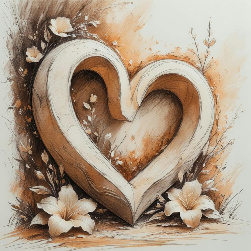 Herzförmige Blume