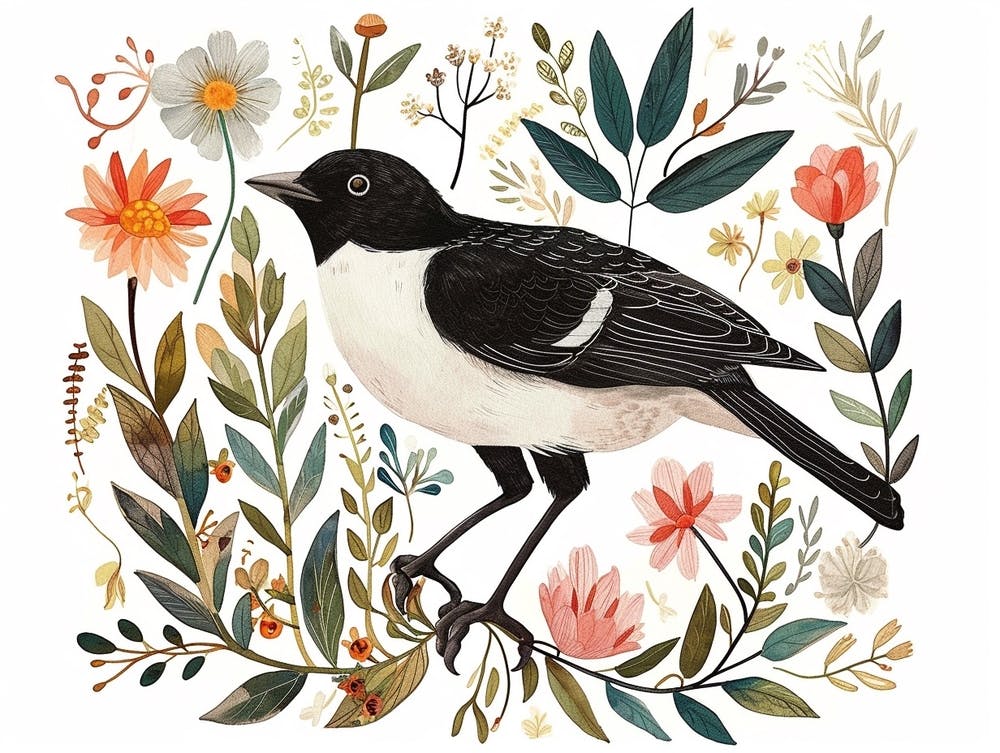 Little Floral Magpie 3