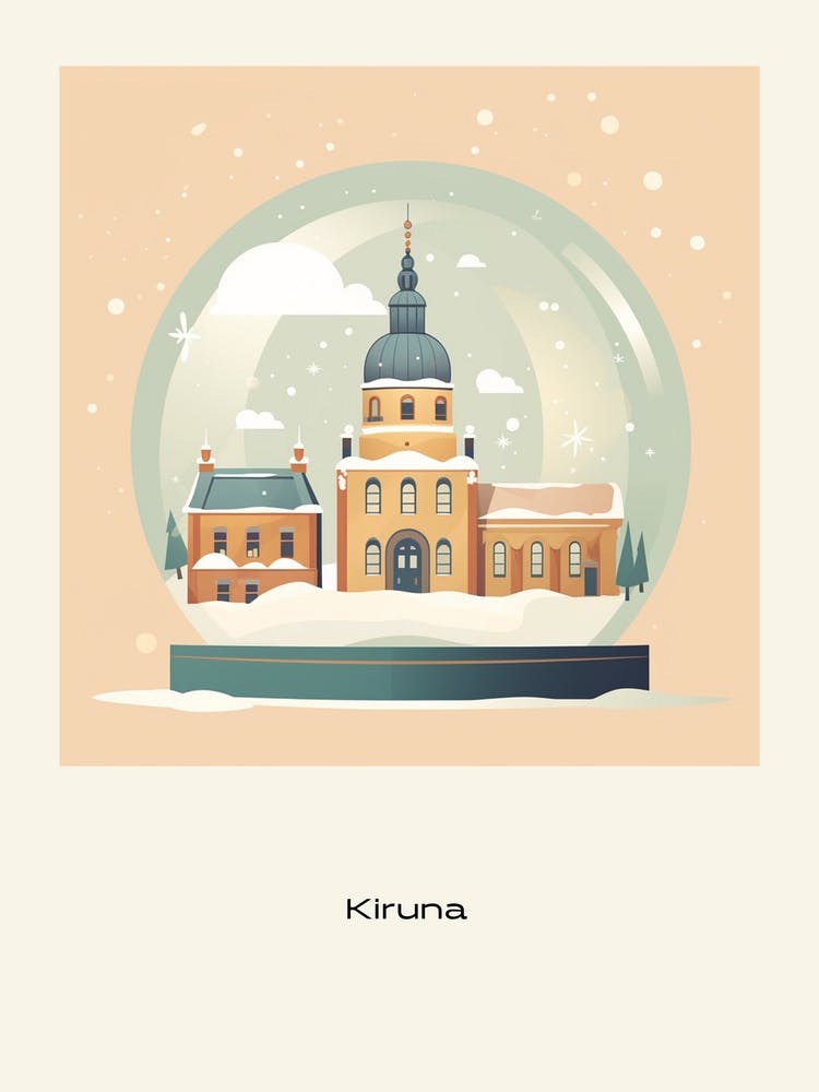 Kiruna Sweden 1 Snowglobe Poster