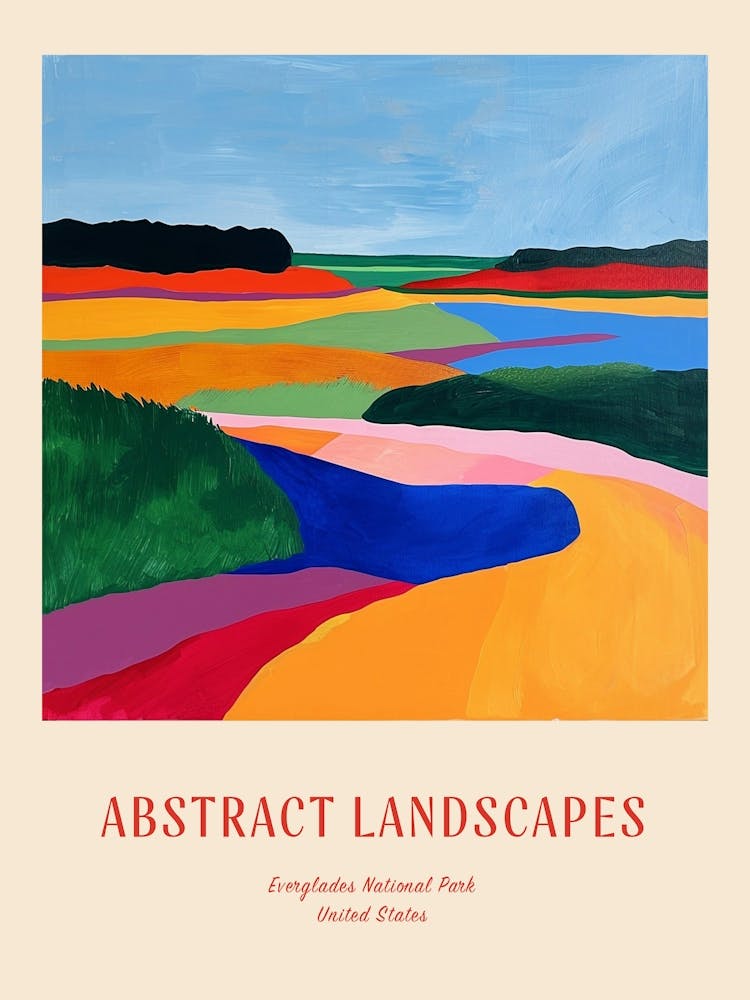 Colourful Abstract Everglades National Park Usa 6 Poster