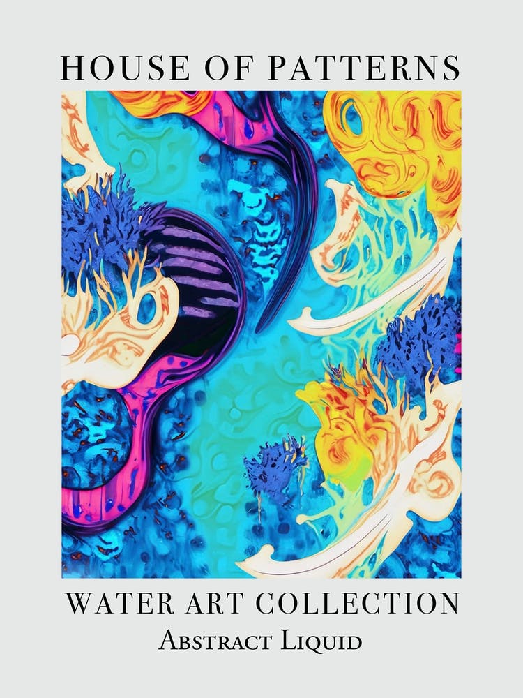 House Of Patterns Abstract Liquid Water 14