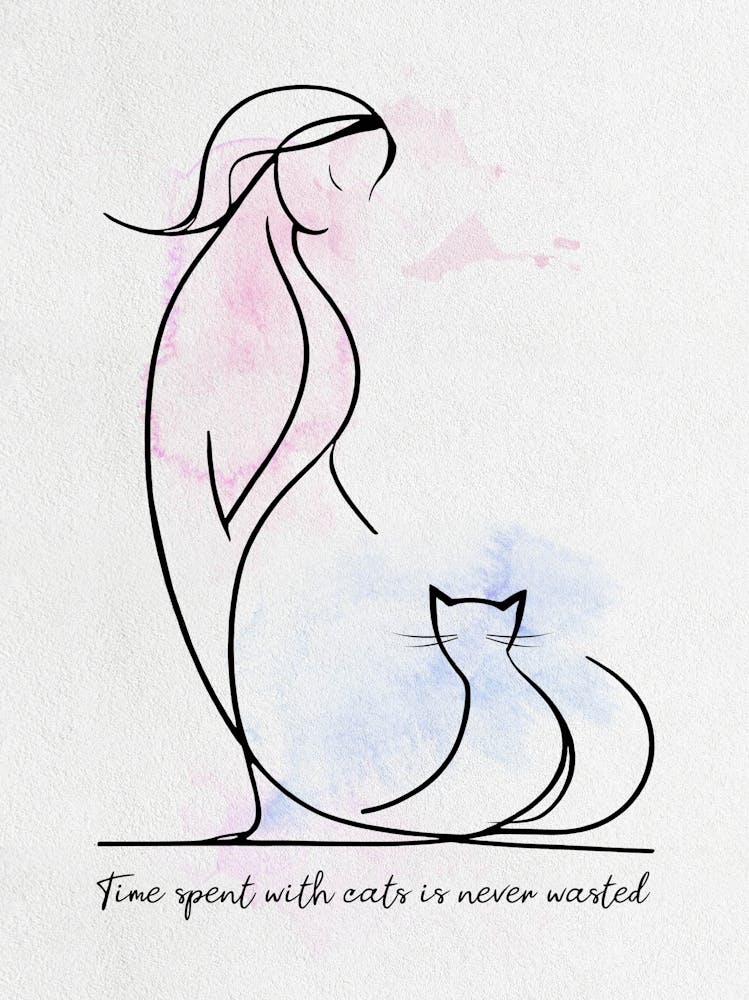 Cat Lover and Her Cat