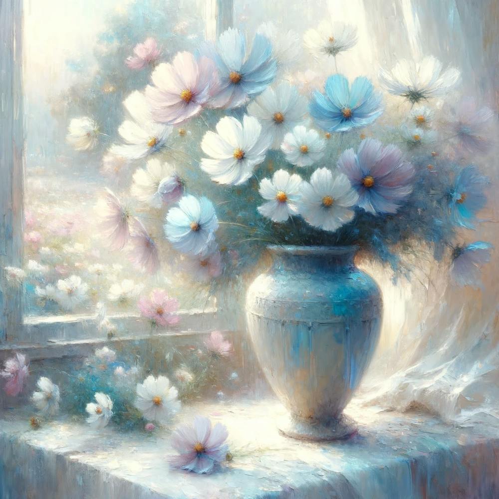 Cosmos Flowers In A Vase 2