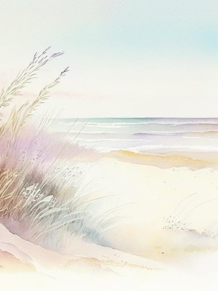 Beach Waterscape Gouache 2