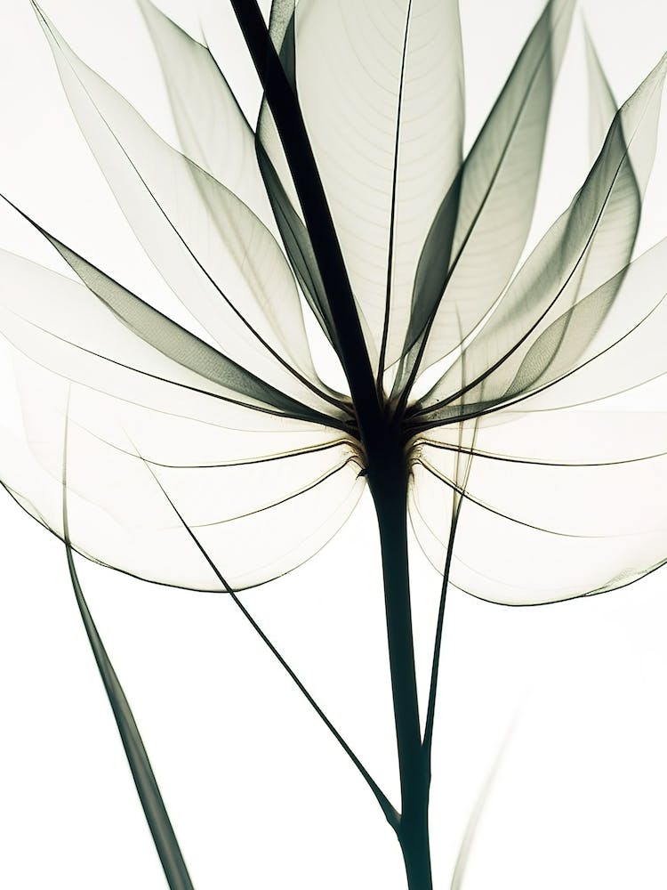 Lily Of The Valley Black And White Flower Silhouette