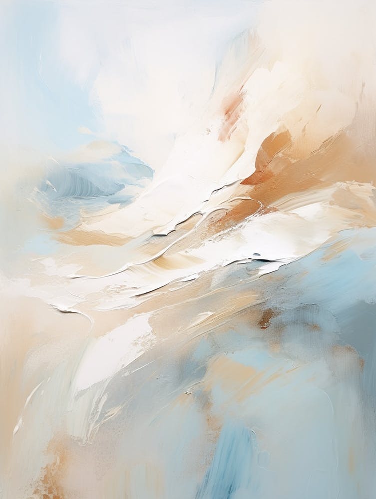 Winter Pastell Abstraktes Gemälde 5