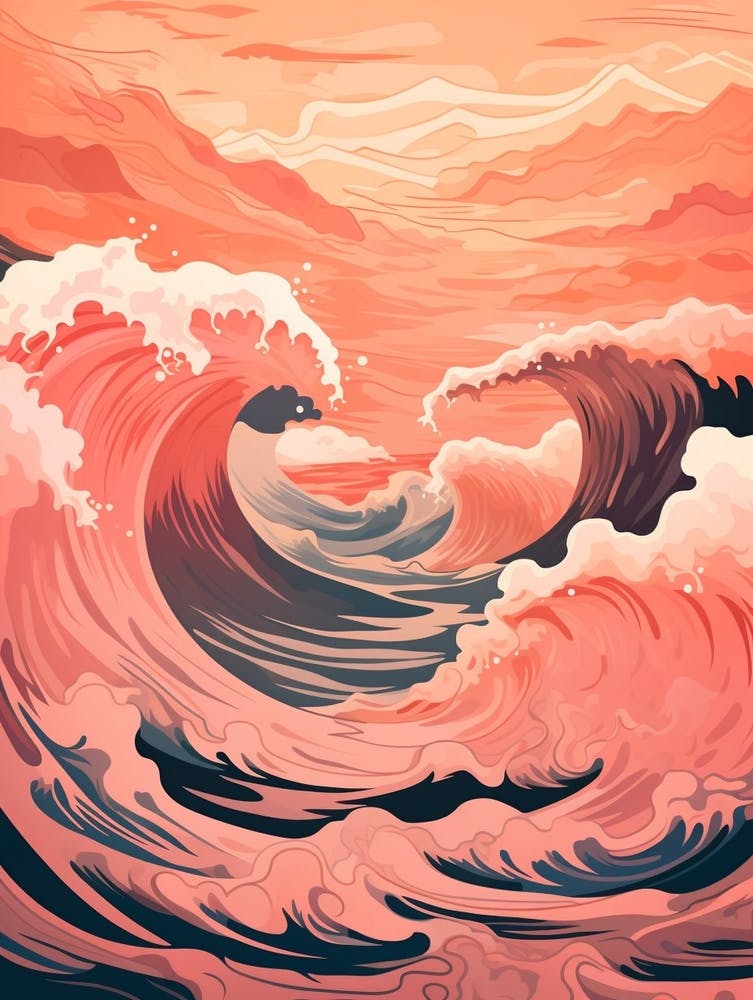 Waves Abstract Geometric Illustration 14