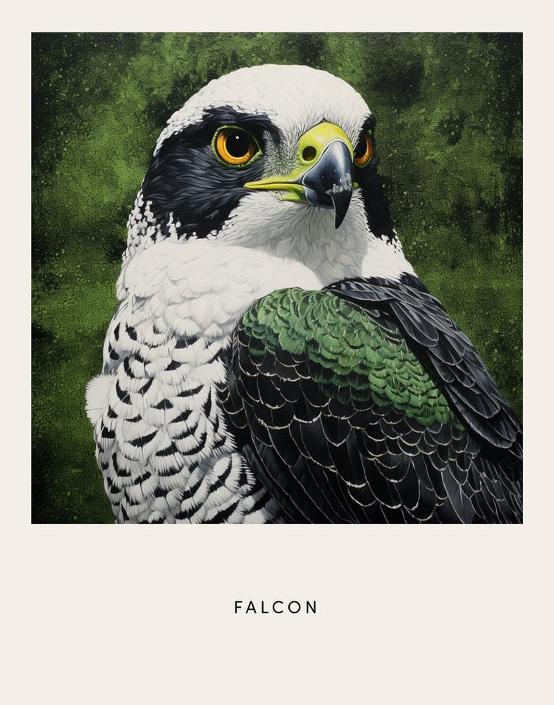 Ohara Koson Inspired Bird Painting Falcon 4 Poster