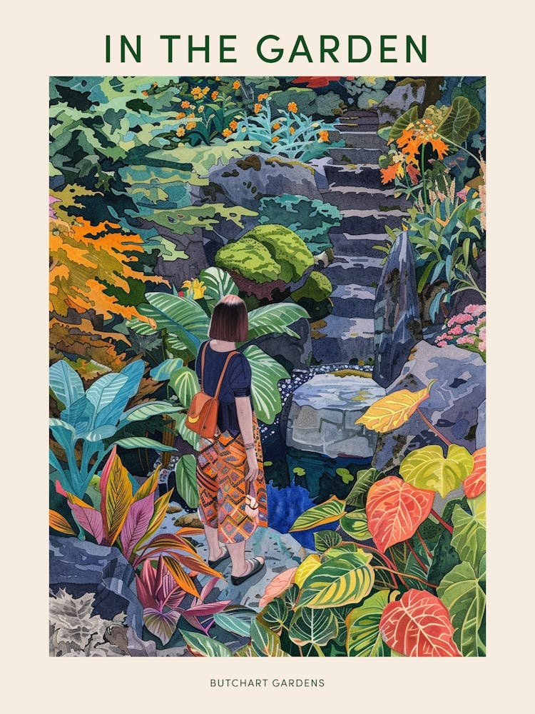 In The Garden Poster Butchart Gardens 3