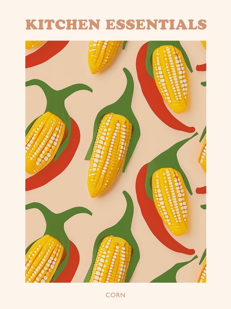 Abstract Corn Pattern Illustration 1 Poster 4