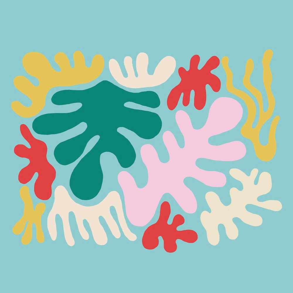 Fließende Formen Quadratisch