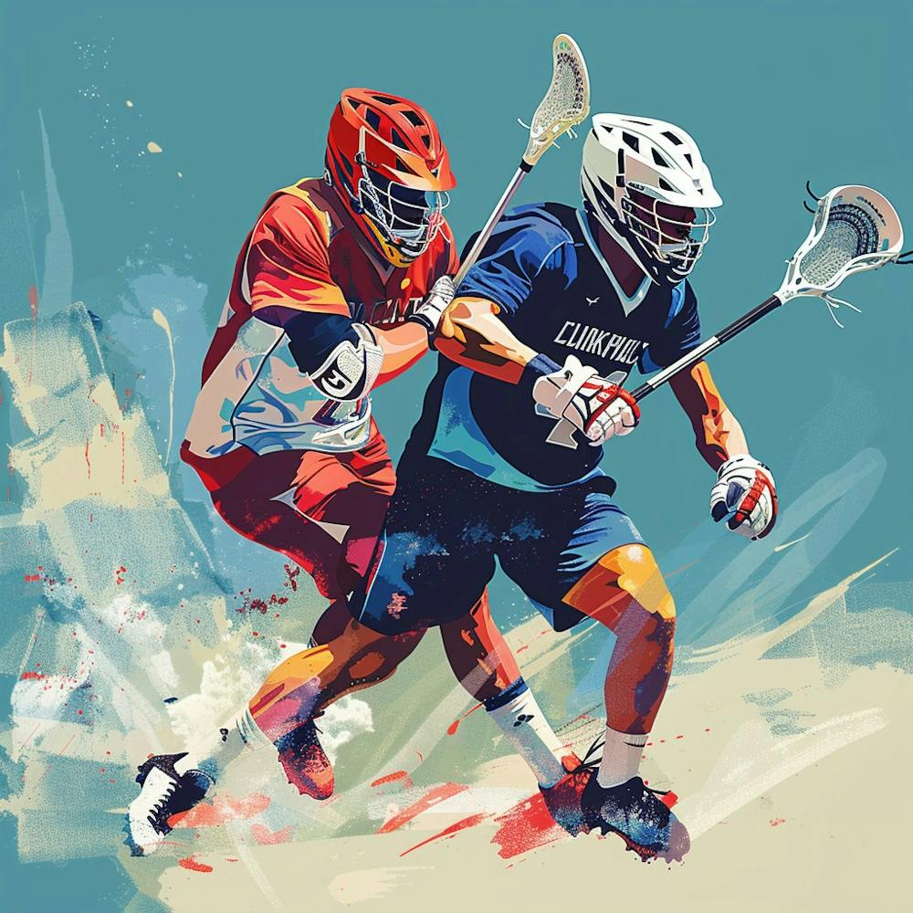 Lacrosse Players In Action 6