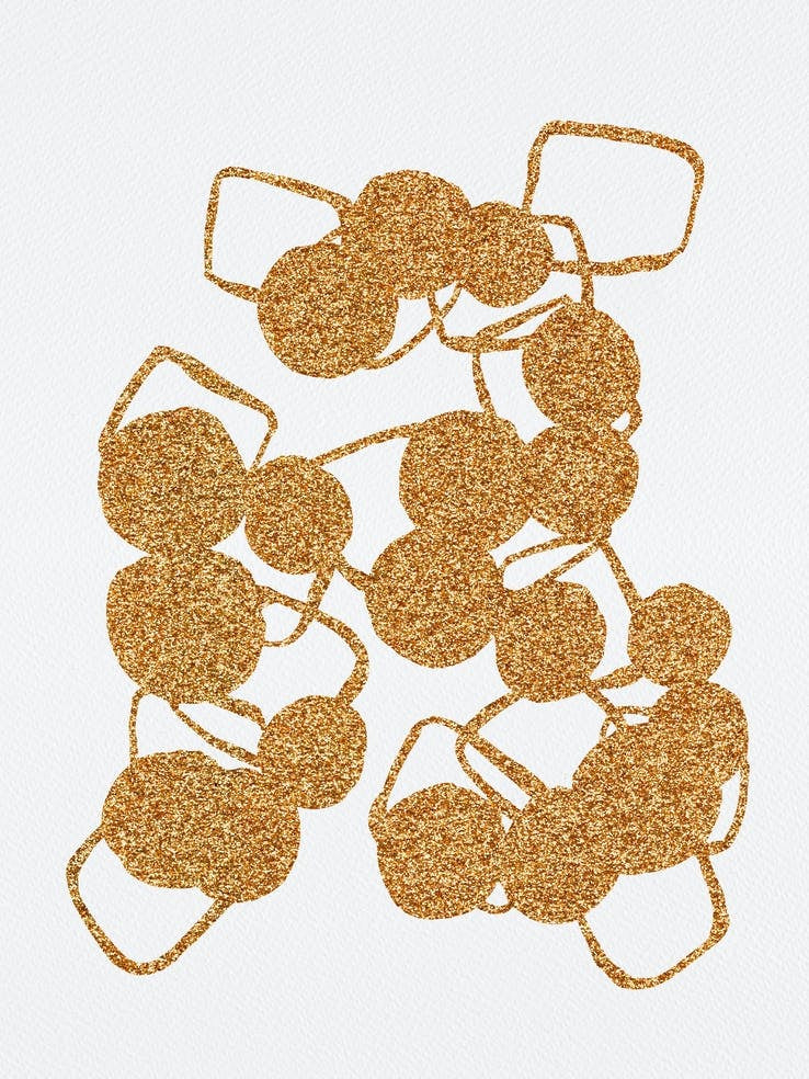 Copper Glitter Shapes Chain 1