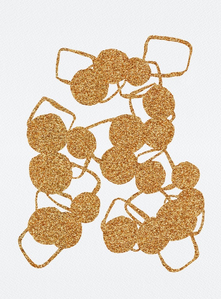 Copper Glitter Shapes Chain 1