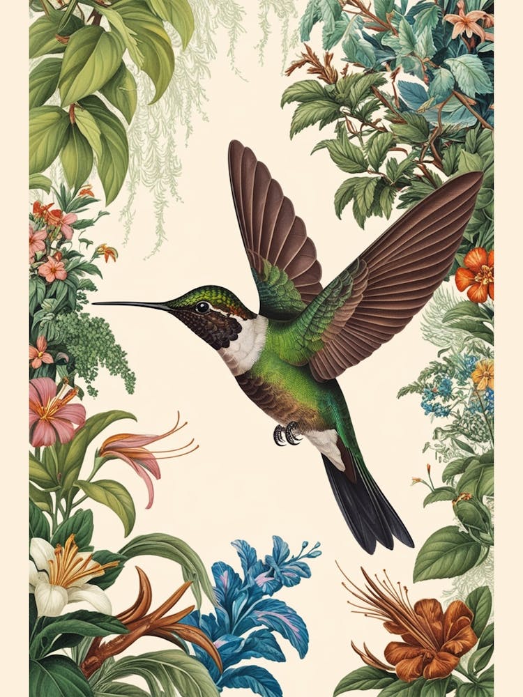 Hummingbird botanical flower beauty 7
