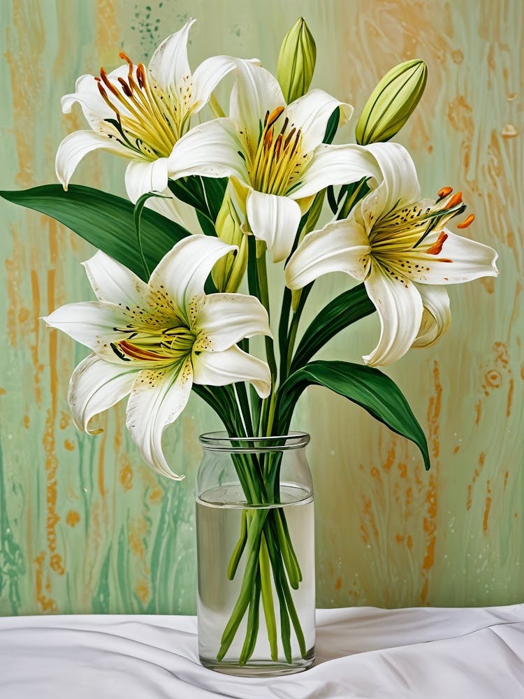 White Lilies In A Vase no1