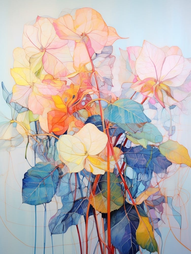 Abstract Flower Painting Hydrangea 4