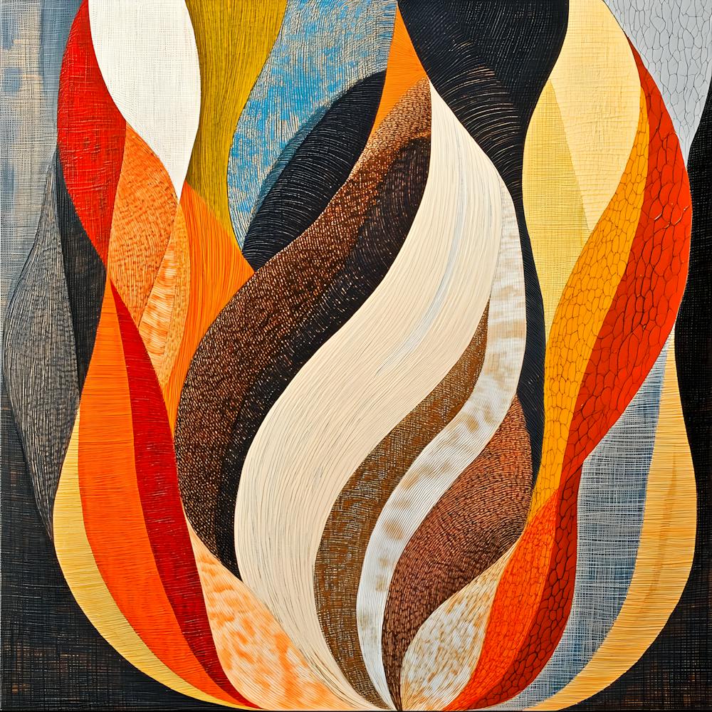 Abstract Flame Of Warm Textures