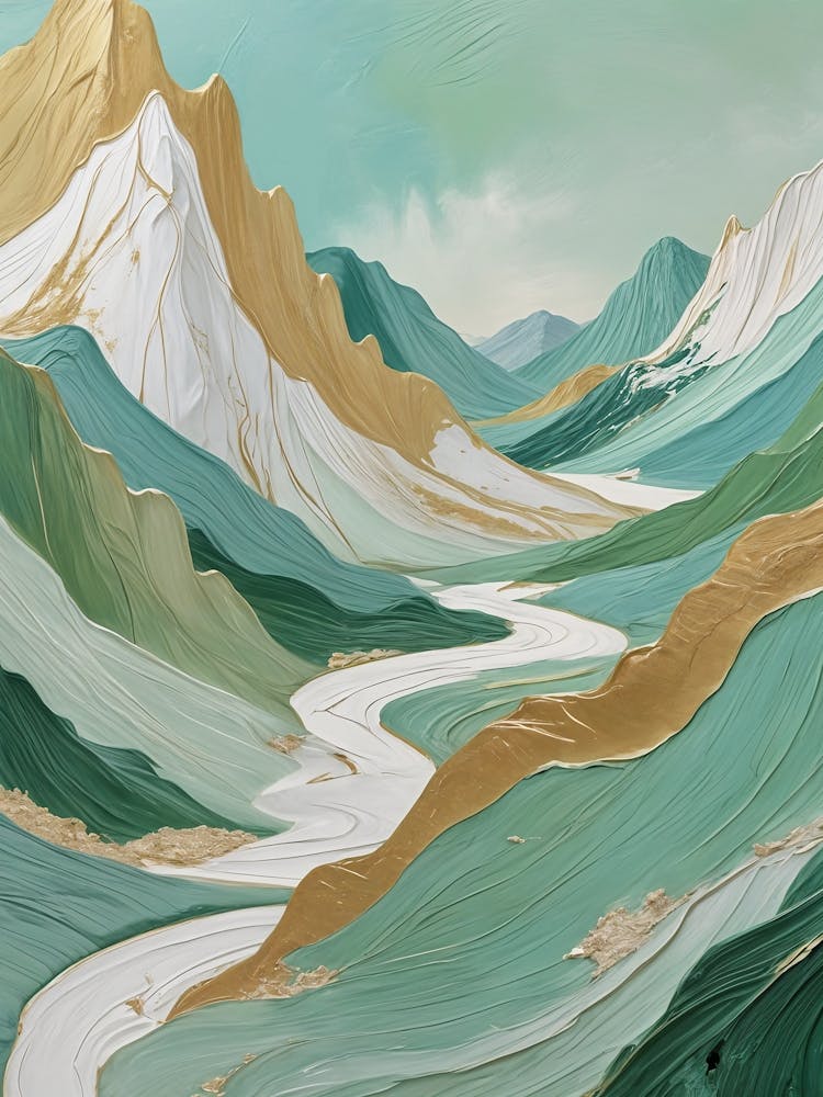 Serene Painted Mountains no1