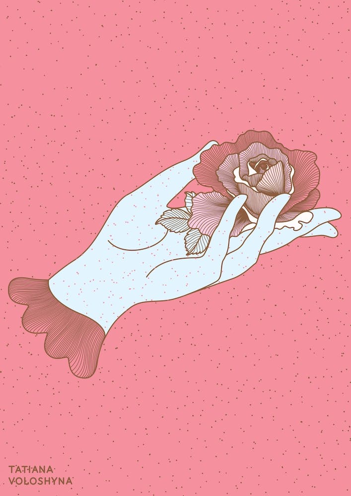 Rose In der Hand