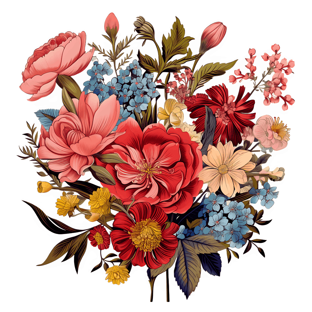 Whimsical Blooms Playful Floral Delight 1