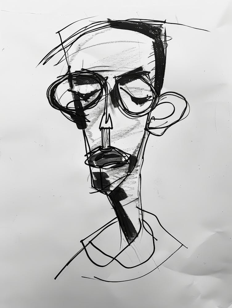 Portrait Of A Man With Glasses 3