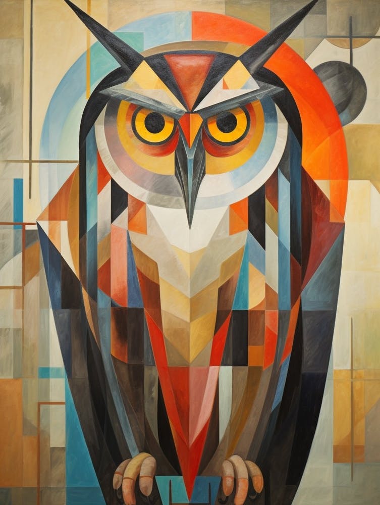 Owl Abstract Pop Art 1