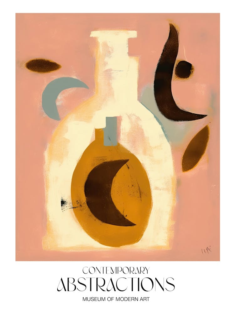 Pink Terracotta Painting Abstract 3 Exhibition Poster