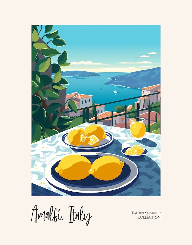 Amalfi, Italy Zitronen 6 Italienische Sommerkollektion
