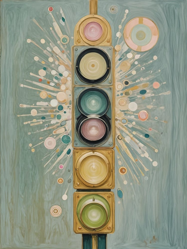 Pastel Abstract Traffic Light