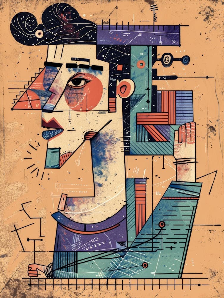 Abstract Portrait Of A Man 3