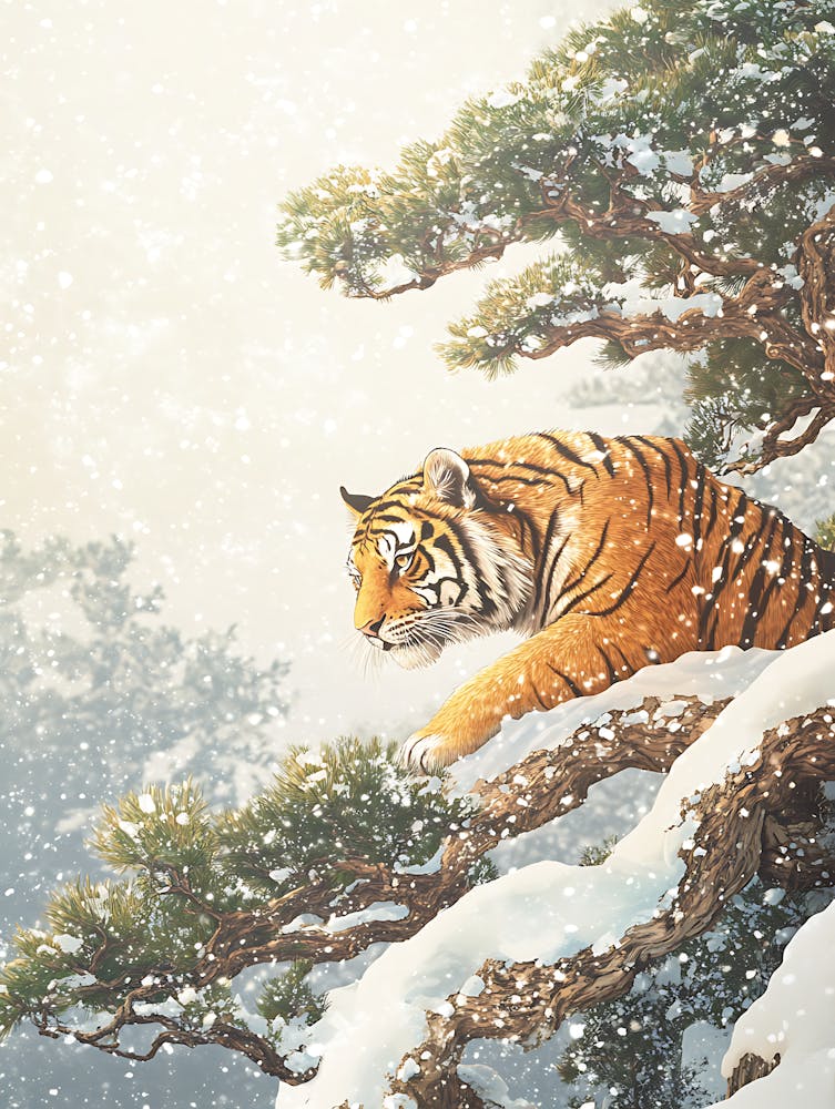 Stunning Tiger In The Snow 16