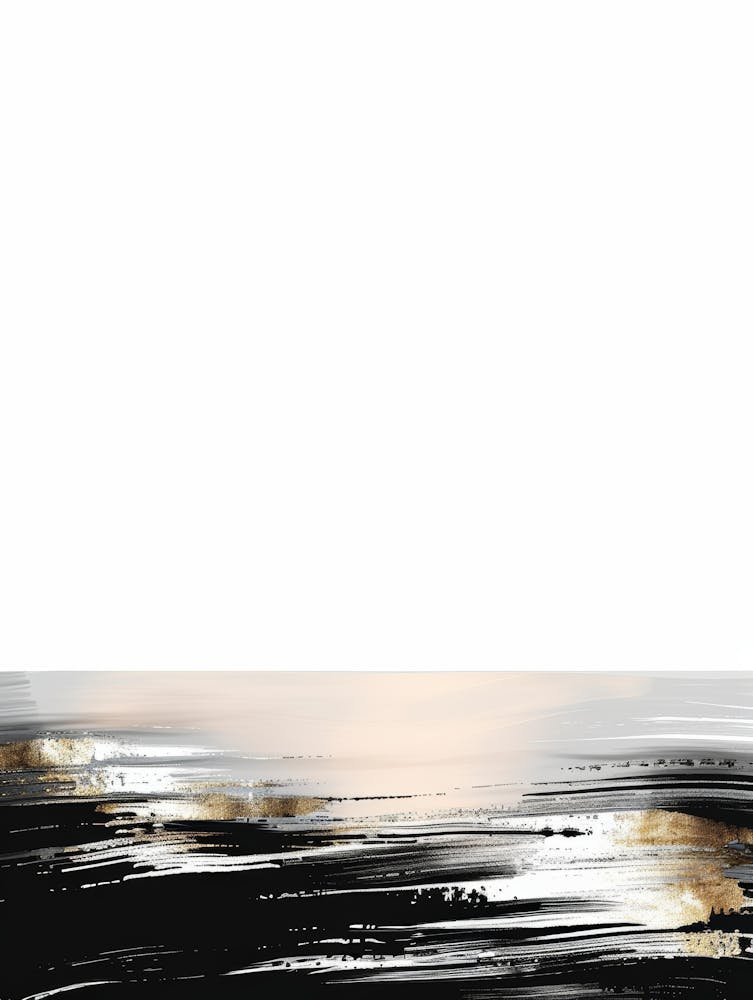 Abstract Black And White Painting 15