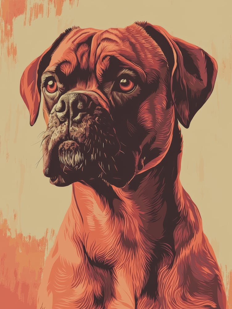 Boxer Dog.Generated AI. Wall 1