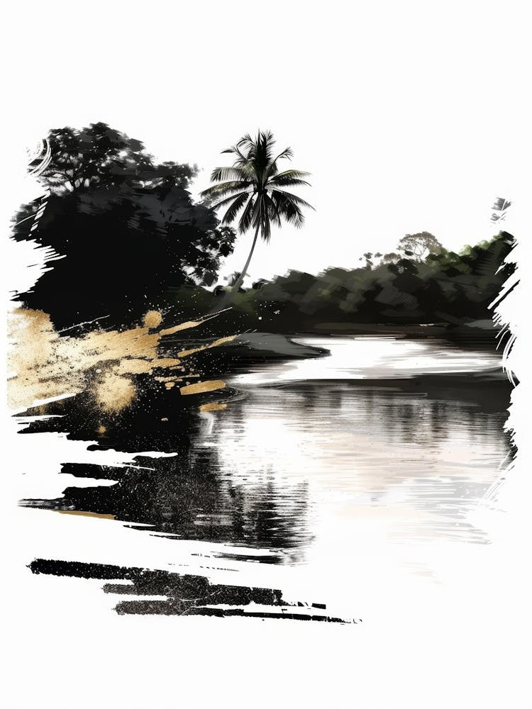 Water And Palm Trees