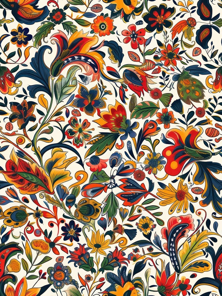 Iris Impress London Fabrics Floral Pattern 1