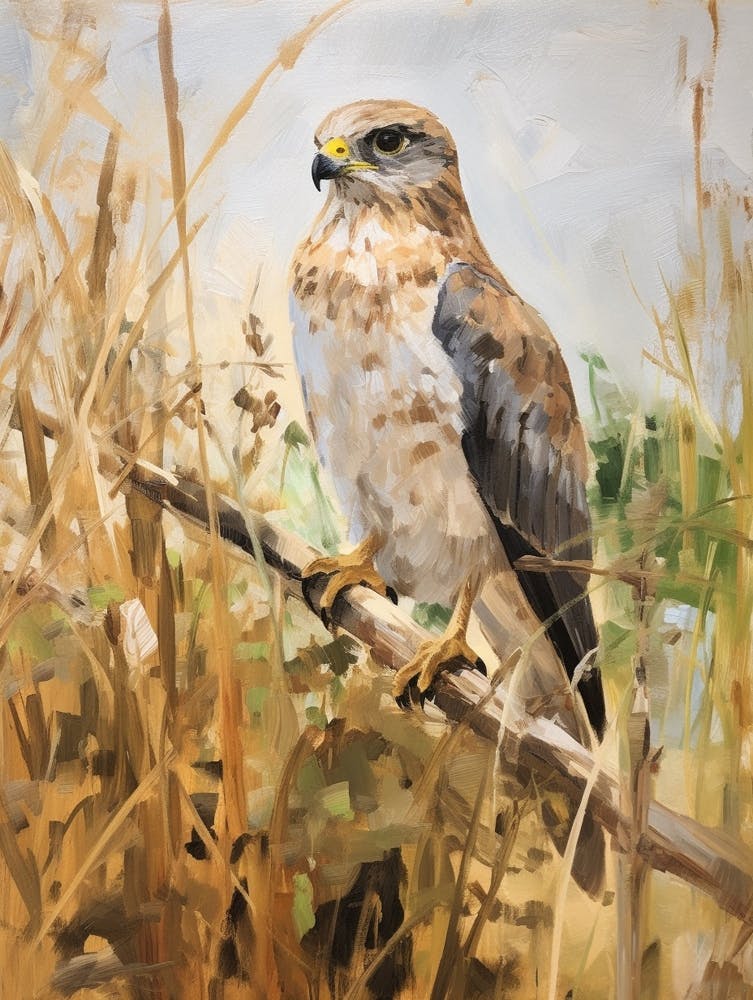 Bird Painting Eurasian Sparrowhawk 4