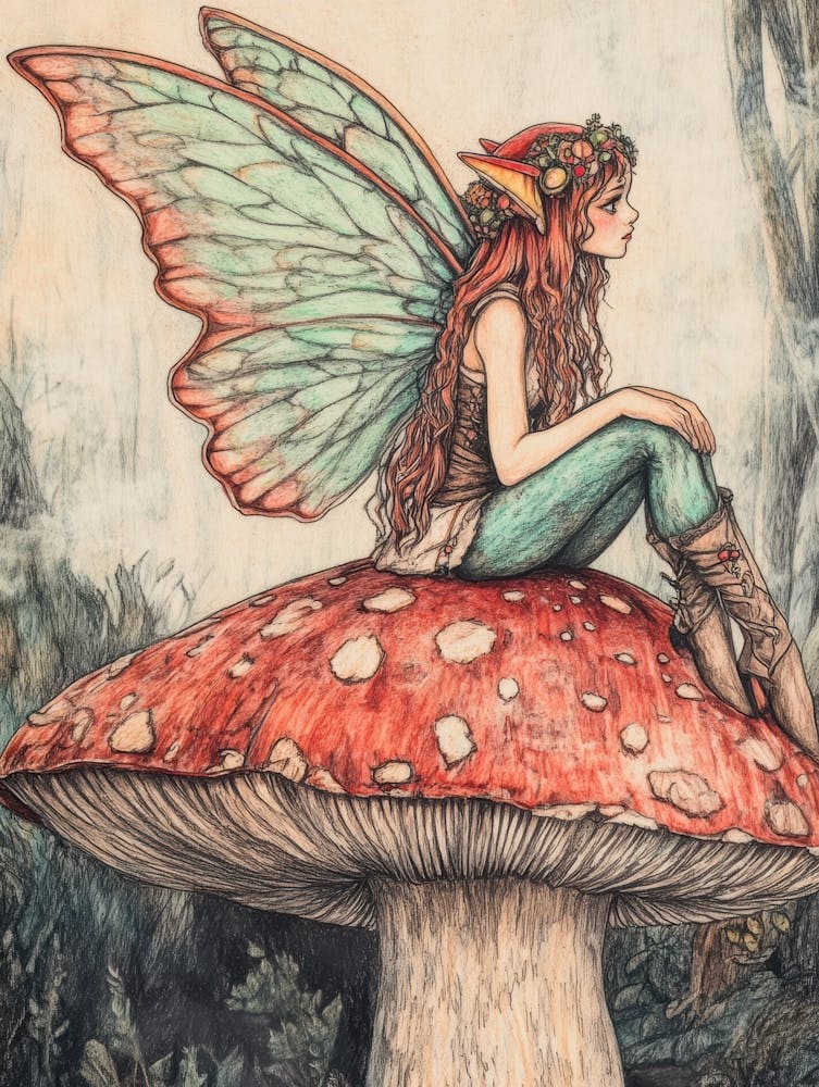 Fairy On A Mushroom 5