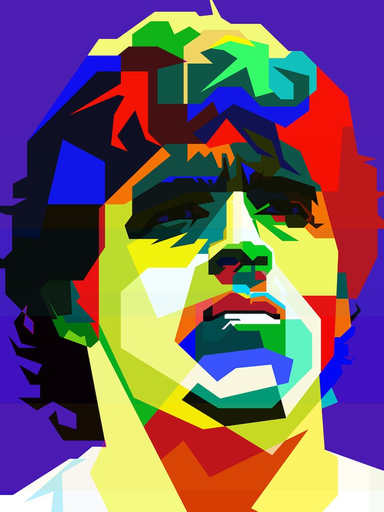 Maradona Footbal Legend Pop Art Wpap