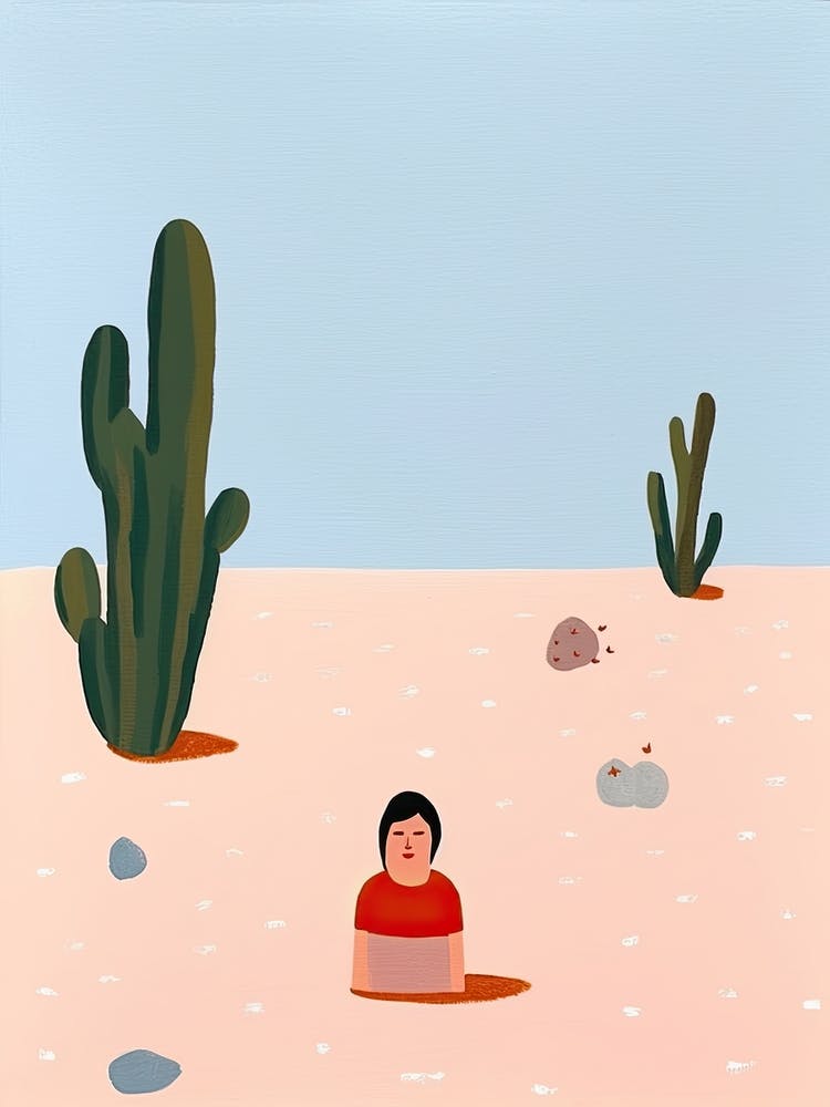 Desert Scene, Tiny People And Illustration 4
