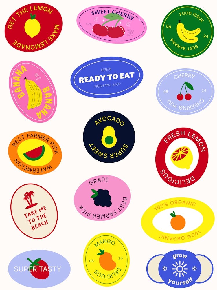 Fruit Sticker Poster 1