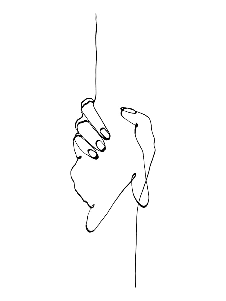 Line Art Helping Hands