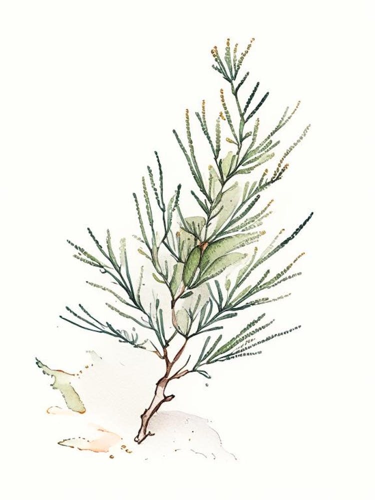 Juniper Herb Minimalist Watercolour 3
