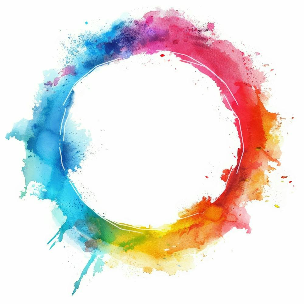 Watercolor Circle Frame 2