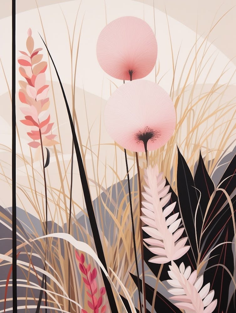 Flower Illustration Fountain Grass 1
