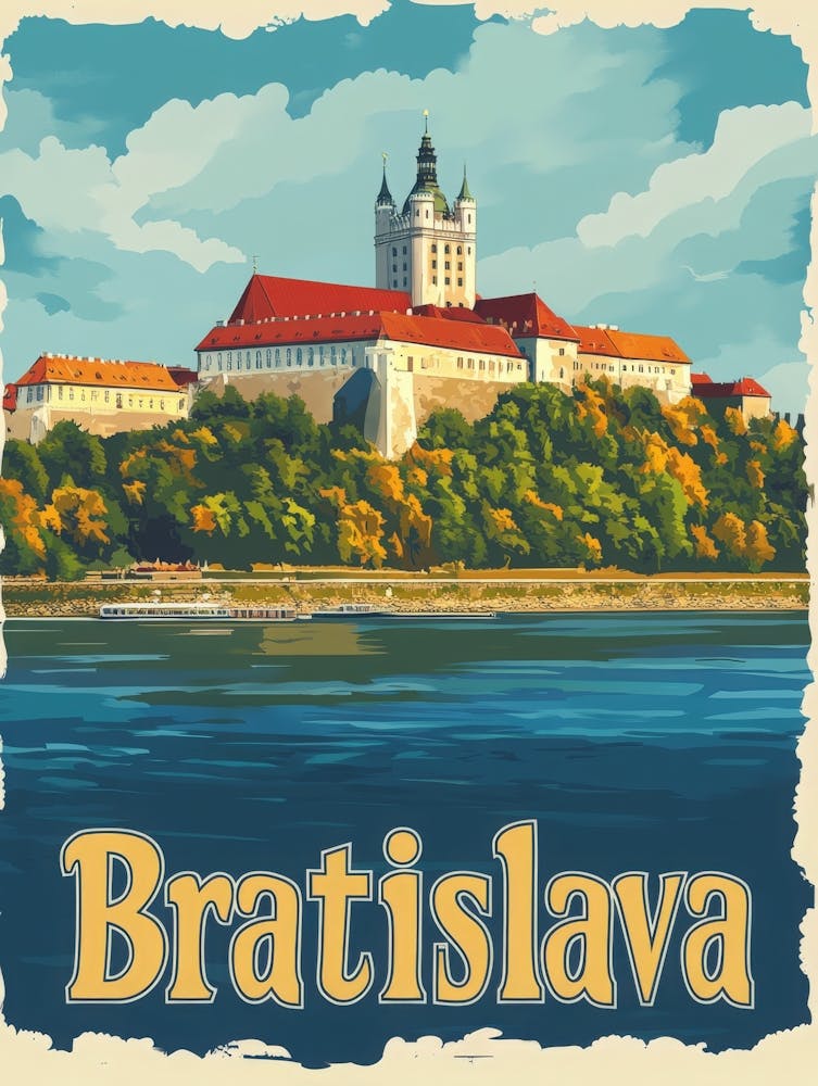 Aihrgdesign A Vintage Travel Poster Of Bratislava 3