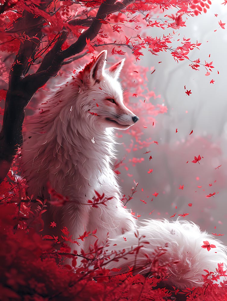 Beautiful Fantasy White Fox 16