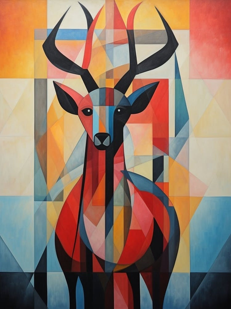 Deer Abstract Pop Art 7