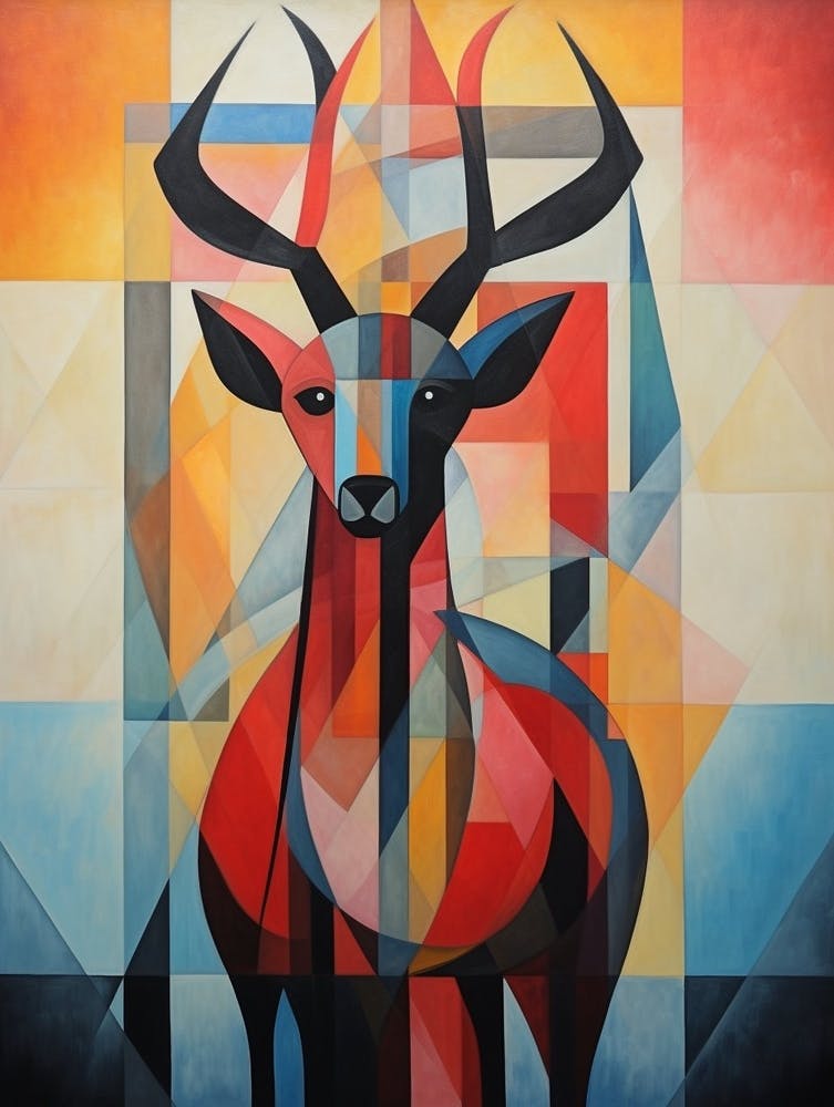 Deer Abstract Pop Art 7